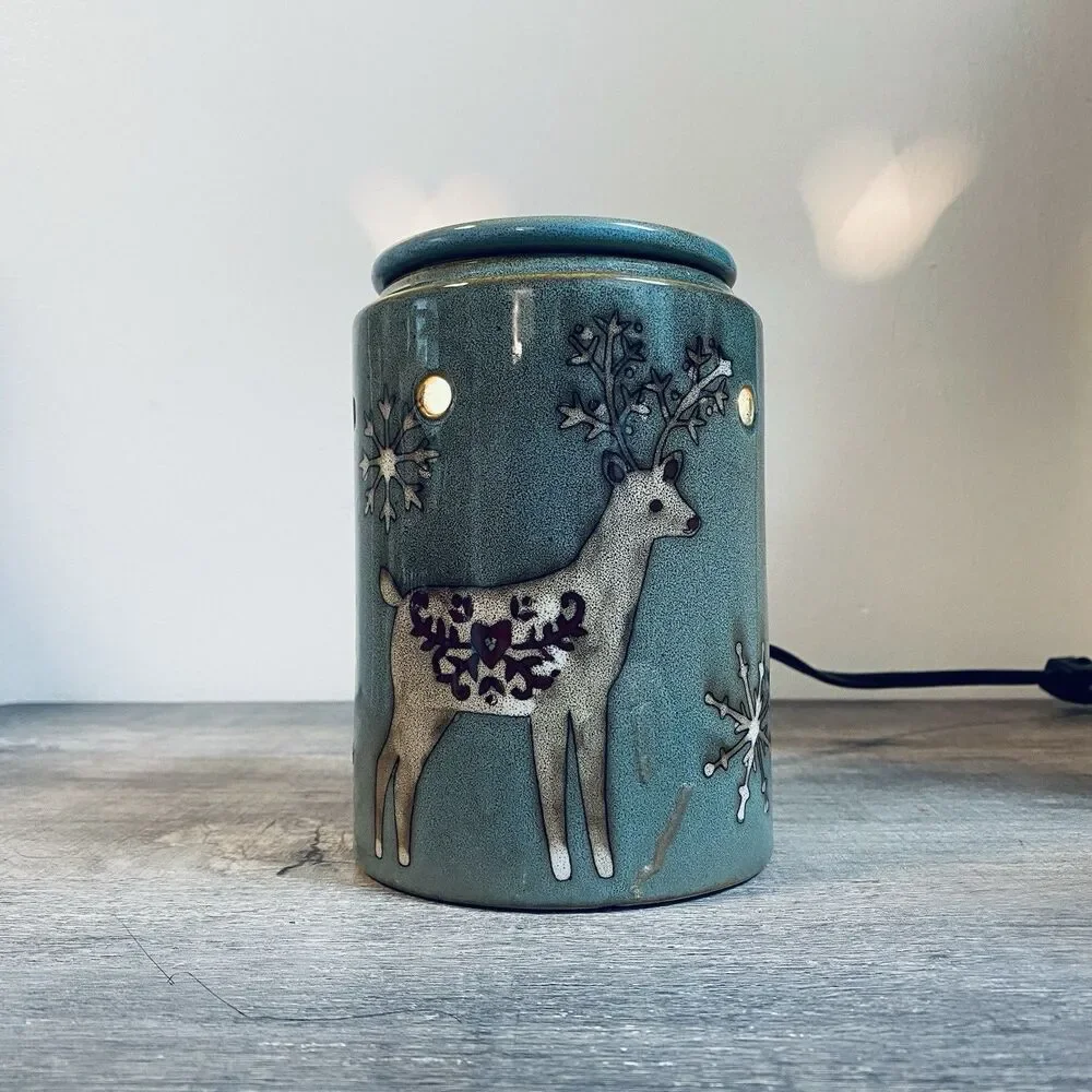 Scentsy Wax Warmer Winter Stag Reindeer Deer Snowflake Holiday Collection Snow